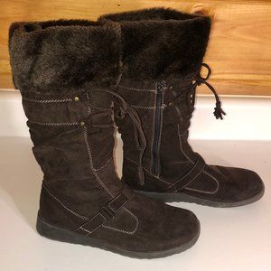Jellypop Brown Faux Fur Lined Suede Boots - 8.5